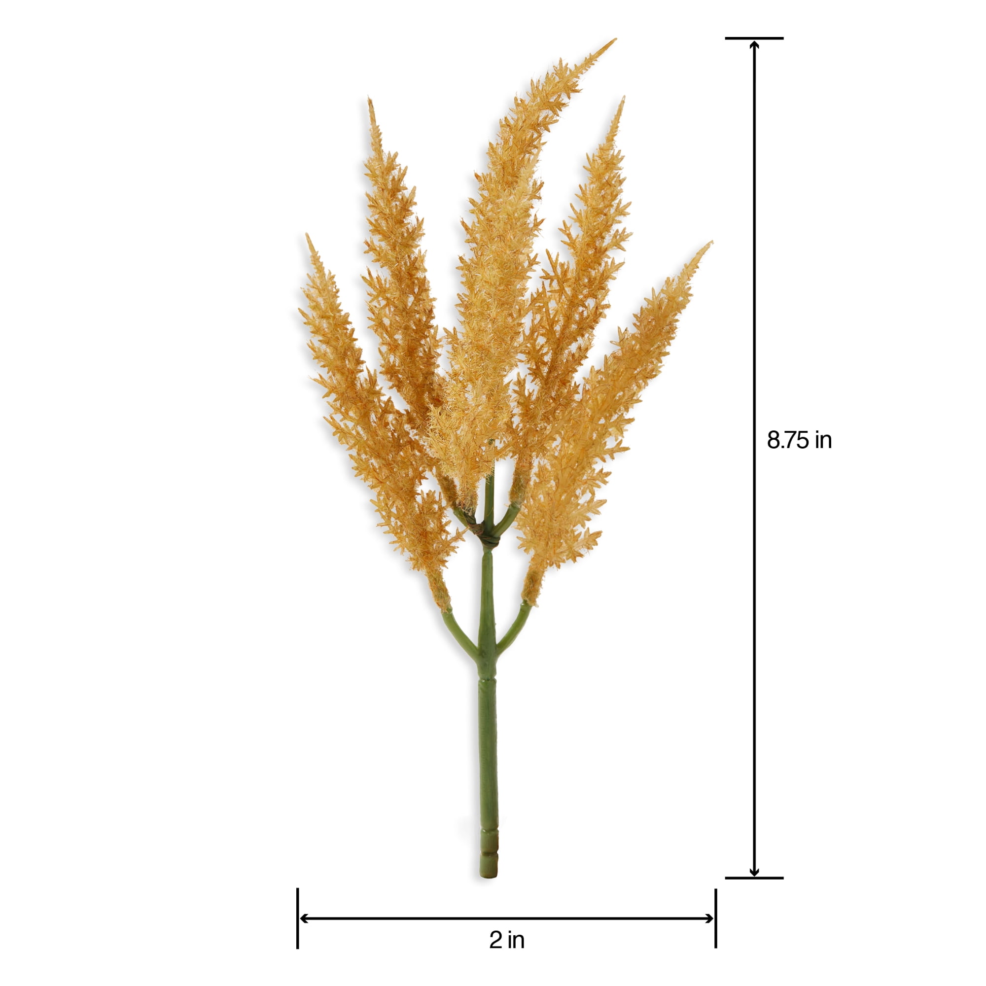 Mainstays Artificial Pampas Grass Pick 2.5 inch x 8.25 inch Gold