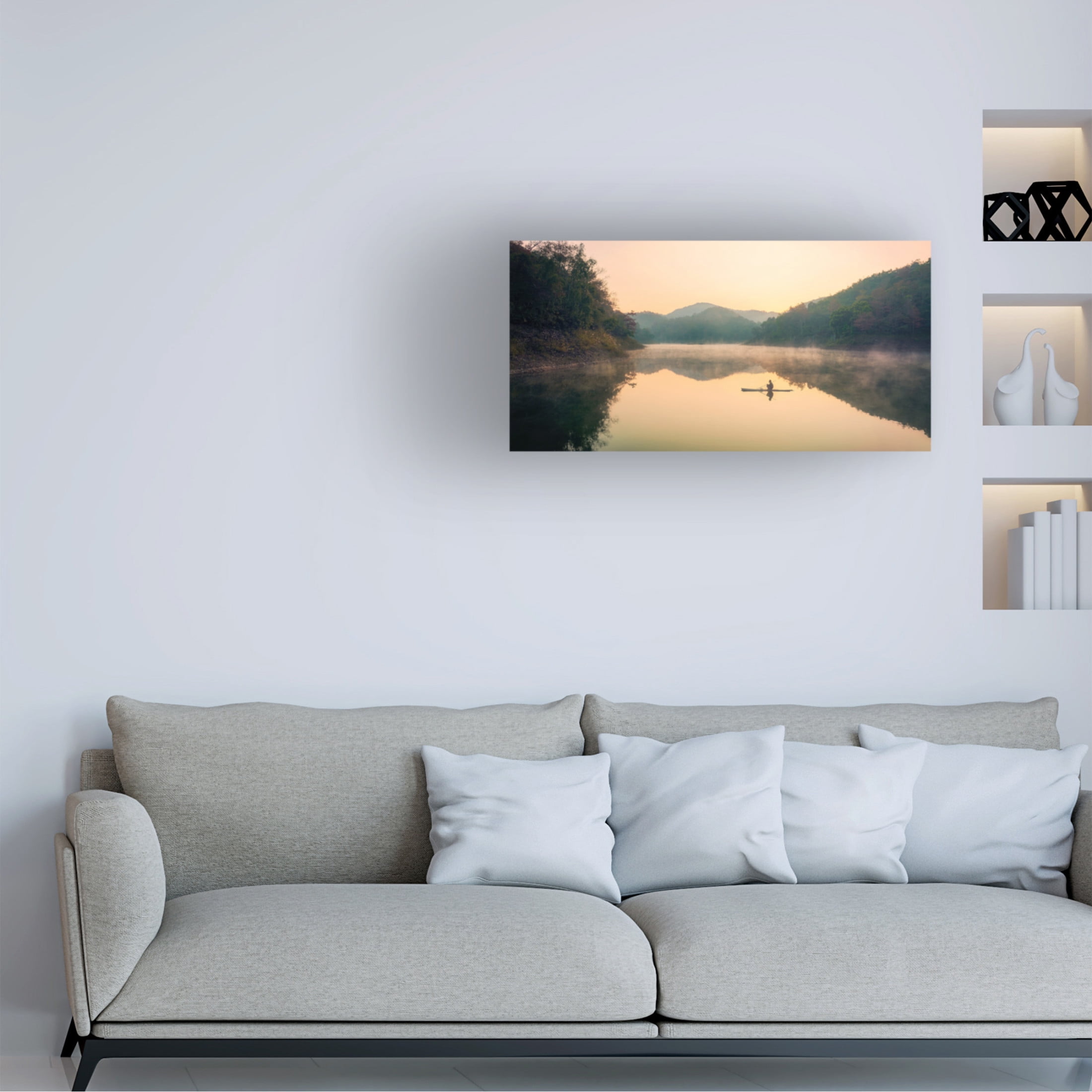 Trademark Fine Art Nguyen Tan Tuan Autumn At Ban Viet Lake Canvas Wall Art