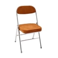 thumbnail image 3 of Lipstore Chaise Pliable Chaise de Bureau Dossier Portable Chaise de Lecture Siège Rembourré Réunion Brun, 3 of 8