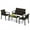 Mix Brown, variant on Costway 4 PCS Outdoor Wicker Patio Furniture Set with Heavy-Duty Galvanized Metal Frame Mix Brown