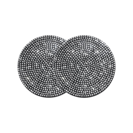 Kyusrd Gifts for Women Home Saving!2PCS Car Cup Non-slip Universal Car Interior Accessories Crystal Glitter Cup Bottom Mat