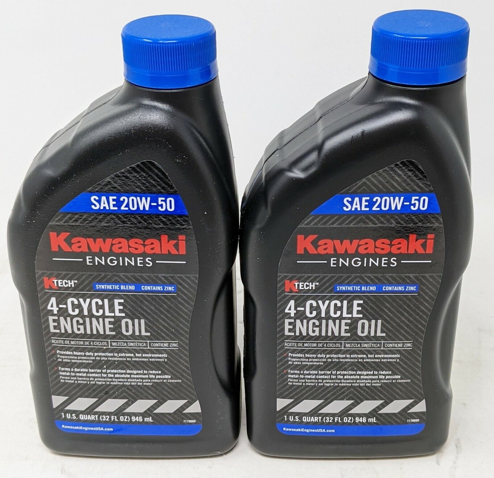 Kawasaki Pack of 2 999696298 SAE 20W50 4Cycle Engine Oil Quart