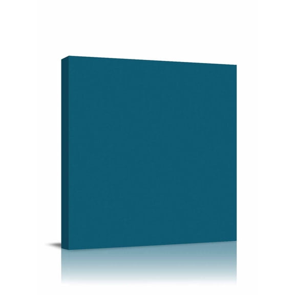 Solid Dark Canvas Wall Art, Teal Framed Wall Decor Modern Artwork Prints Painting for Living Room, Bedroom, Kitchen & Cafe Decor 16x16 Inch