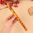 thumbnail image 4 of Paquete de 10 Flautas Bambú Tradicionales Chinas 6 Agujeros, Clarinete, Instrumento Musical para Estudiantes, Color Madera, 4 of 5