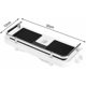thumbnail image 4 of Telescopic Shower Shelf / Drill Free Assembly / Bathroom Organizer / Fits 18mm to 25mm diameter shower rods / White, 4 of 5