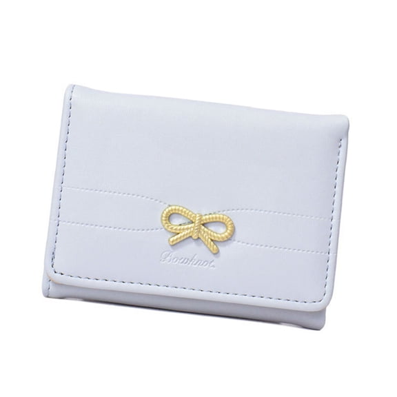 HaevnNest Short Wallet Blue Bow for Women for Travel Credit Card Holder
