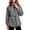 Gray-shirts, variant on Aezemi Women Half Zip Shirts Loose Fit Collared Drawstring Elastic Waist Fashion Sports Outdoor Blouses Winter Fall Baggy Workout Exercise Dressy Work Pullover Tops L