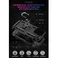 thumbnail image 4 of iPhone 14 Pro Phone Case, Extreme Protection Military Armor Dual Layer Protective Ring Kickstand Black, 4 of 16