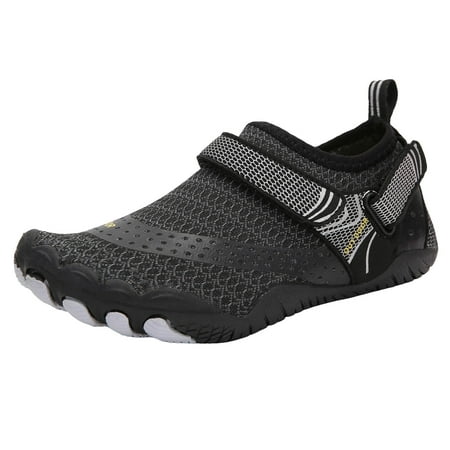 Futezty Kids Barefoot Shoes Boys Girls Sneakers Naturally Splay Shoes Toddler Little Big Kid(Black 14 Big Kids)
