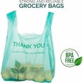 thumbnail image 3 of Stock Your Home Grocery Bags 100 Count Reusable Supermarket Thank You T Shirt Style Suitable for Small Trash Cans, 3 of 7