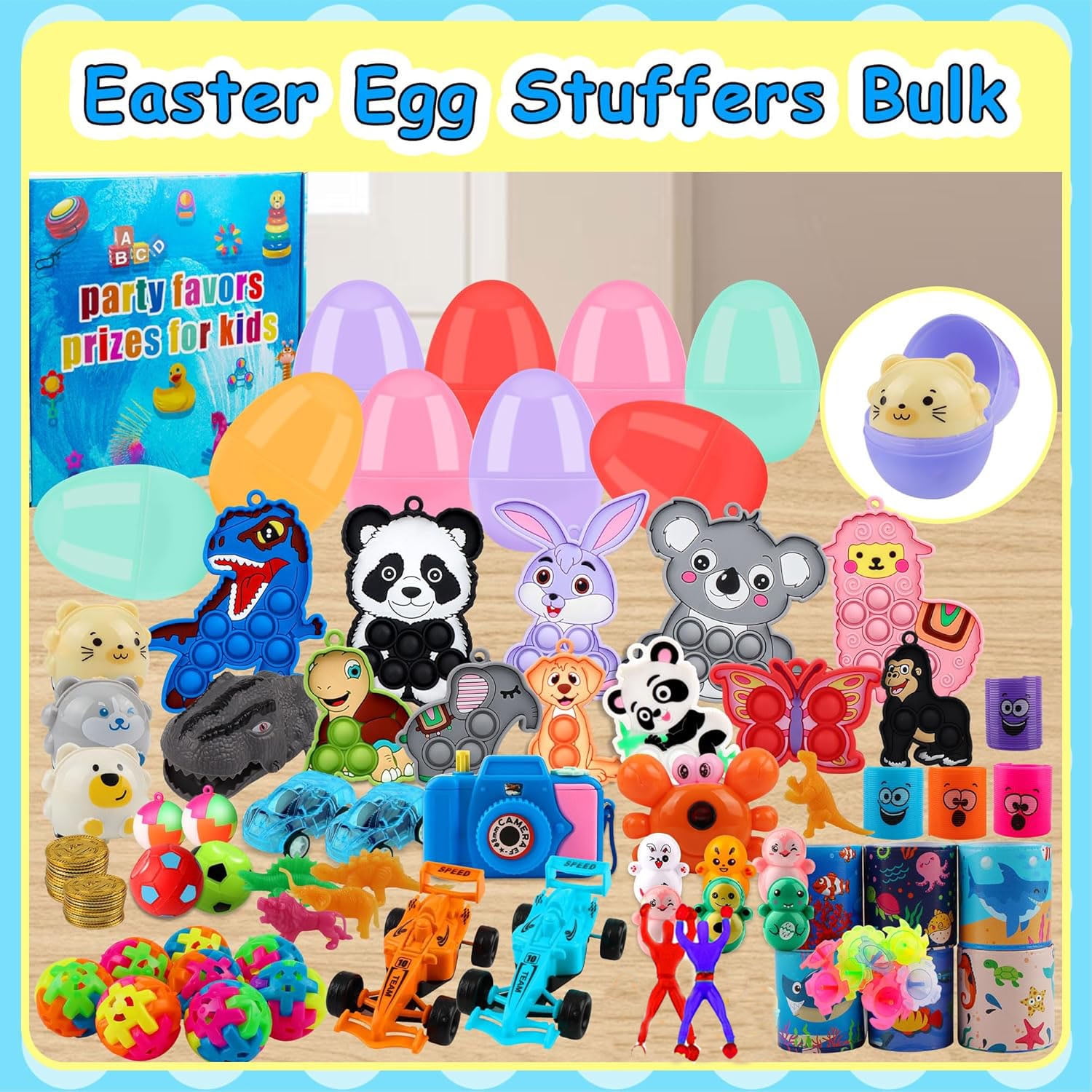 Beautysureup 650 Pcs Party Favors for Kids, Prize Treasure Box Toys for Classroom, Fidget Toys Bulk, Goodie Bag Stuffers, Carnival Prizes, Pinata Filler Stocking Stuffers for Birthday Gifts