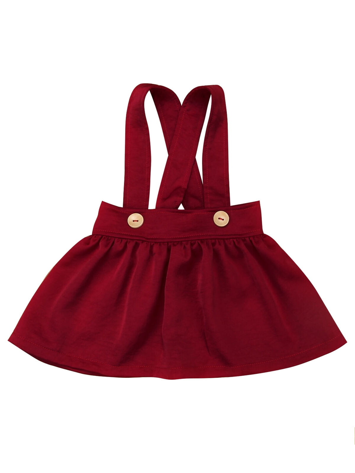 Kids Baby Girls Casual Cotton Overalls Jumper Dress Suspender Tutu Mini  Skirt - Walmart.com
