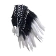 thumbnail image 2 of Sombrero indio con plumas, tocado versátil para hombres y mujeres, accesorio único para el rendimiento. Pluma blanca, 2 of 9