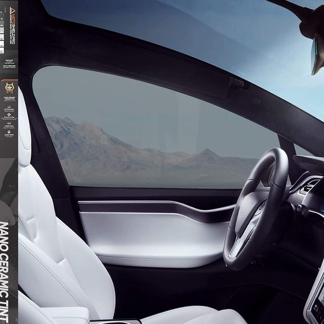 MotoShield Pro 5 Percent VLT Ceramic Window Tint, 20 Inch x 10 Foot Roll