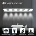 thumbnail image 3 of Modern 6-Light Chrome LED Vanity Light with Acrylic Shades, Bathroom Wall Fixture Over Mirror for Makeup Table, Energy Efficient, Sleek Design, Easy to Install, 3 of 12