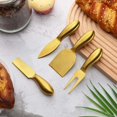 thumbnail image 5 of WuPing Cheese Knives 4 Pcs Stainless Steel Cheese Slicing Tool Include Cheese Fork, Slicing Knife, and Butter Spreader, 5 of 7