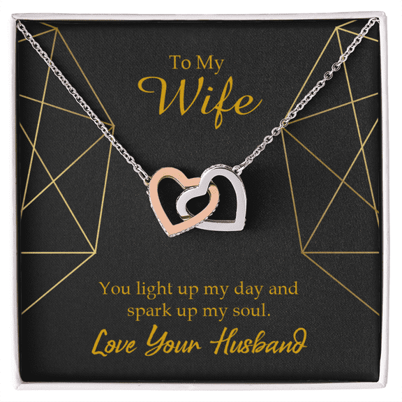 To My Wife You Light Up My Day Inseparable Necklace