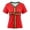 Red, variant on Trendfront Womens Portugal Cross Graphic Soccer V Neck Short Sleeve Country Pride Football Fan Match Day Athletic Style Top