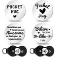 thumbnail image 1 of 2Pcs Encourage Pocket Hug Token with Key Chains Flat Round Double Sided Engraved Stainless Steel Commemorative Decision Maker Coin Pocket Hug Coin for Family Friend Lover, 1 of 7