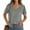 Gray, variant on Yuwull Crop Tops, Casual Solid Short Sleeve Tops For Women V Neck Summer Tshirts Seamed Rolled Sleeve Shirts Casual Tops