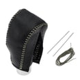 thumbnail image 1 of Cubierta de pomo de cambio antideslizante Unique Bargains para Honda CRV 2008-2011 en cuero negro y gris, 1 of 6