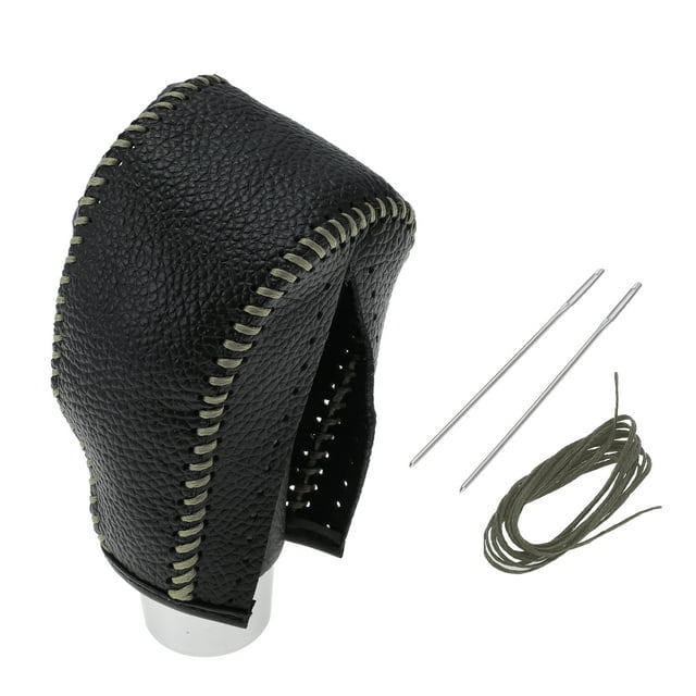 Cubierta de pomo de cambio antideslizante Unique Bargains para Honda CRV 2008-2011 en cuero negro y gris