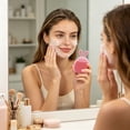 thumbnail image 4 of Silicone Face Scrubber with Bunny Design, Manual Facial Cleansing Brush for Men and Women,for All Skin Type, Skin Care for Exfoliating, Pore and Blackhead Remover,Pink, 4 of 6