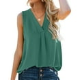 thumbnail image 2 of LYXSSBYX Tank Tops for Women Women Blouse T-Shirt Tunic Tops Loose Casual Sleeveless V-Neck Solid Casual, 2 of 9