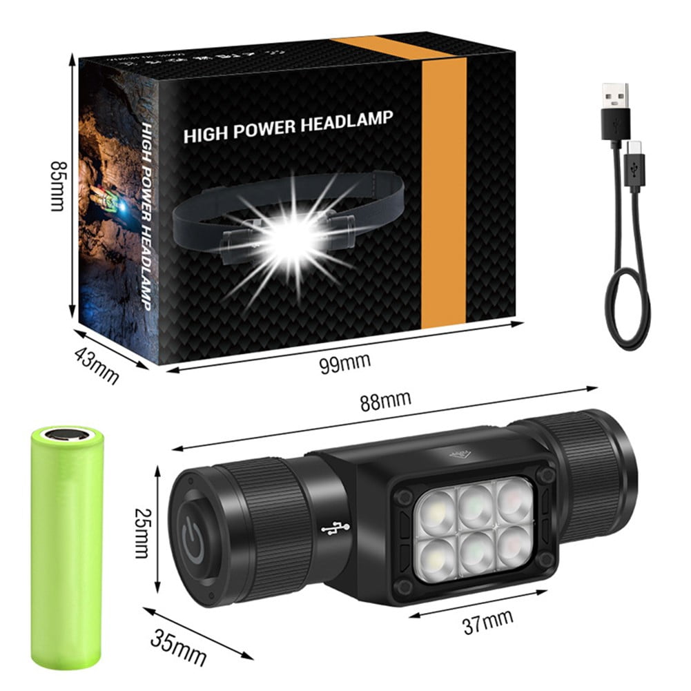 Powerful Headlamp Rechargesble Headlight Waterproof Camping Fishing Head Torch