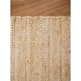thumbnail image 3 of Rugsotic Carpets Hand Knotted Sumak Jute 2'6''x10' Runner Area Rug Contemporary Ivory J00012, 3 of 6