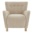 thumbnail image 2 of SAFAVIEH Couture Carey Modern Faux Shearling Solid Accent Chair, Tan, 2 of 7