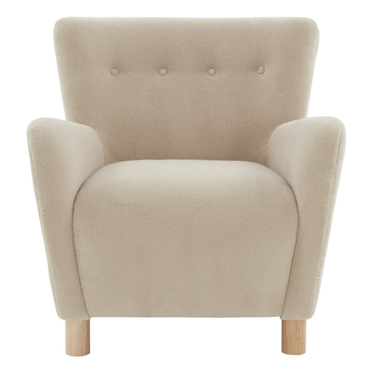 SAFAVIEH Couture Carey Modern Faux Shearling Solid Accent Chair