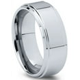 thumbnail image 2 of Charming Jewelers Tungsten Wedding Band Ring 8mm for Men Women Comfort Fit Step Beveled Edge Polished Lifetime Guarantee Size 7, 2 of 5