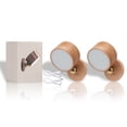thumbnail image 5 of LANDGOO 2PCS 360° Wall Sconce LED Magnetic Night Light Touch Switch White Ash Wood Bedside Lamp, 5 of 11