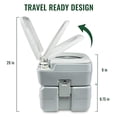 thumbnail image 2 of Hike Crew 20 Gallon Portable Camping Toilet with 1 Flush Tank, 2 of 9