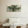 thumbnail image 2 of Elephant Stock Morning Fjord Rifle Green Wall Art - Horizontal Multi Panel Canvas - Living Room Wall Decor - Abstract Multi Panel - Green And Gray Decor By Silvia Vassileva - 38" x 18", 2 of 8