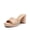 NUDE, variant on Women's Platform Block Heel Mule Sandals, Square Toe Ankle Strap Slip On Comfortable Heeled Sandals for Party Wedding Shoes