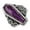 Purple, variant on Mens Stainless Steel Punk Coffin Rings Gothic Zombie Vampire Skull Biker Ring-13-Black