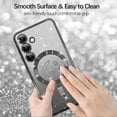 thumbnail image 4 of Case  for Samsung Galaxy S24 Plus Glitter Case Luxury Plating Love Heart Compatible with MagSafe Clear Case with Camera Protector Protection Shockproof Cover for Women Girls, 4 of 10