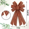 thumbnail image 2 of Large Natural Buffalo Plaid Wreath Bows, Farmhouse Burlap Bow for Wreath Rustic Crafts Decorative Hanging Ornament Bow for Indoor Outdoor Wedding Holiday Birthday Party Decor 1pcs, 2 of 5