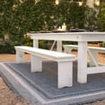 thumbnail image 3 of Flash Furniture HERCULES Series 8' x 12" Antique Rustic Solid White Pine Folding Farm Bench with 3 Legs, 3 of 17