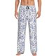 thumbnail image 1 of Balery Floral Butterfly Pantalones de pijama para hombre, pijama ultraligero, pantalón de descanso-Large, 1 of 6