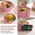 thumbnail image 3 of MICLOZYT Clearance,Under $5,Microwave Ramen Bowl with Lid Microwavable Ramen Noodles Bowl Set with Chopsticks Spoon Fork Ramen Cooker with Handles for College Dorm Room Apartment Essentials, 3 of 9