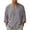 Gray, variant on Men's Long Sleeve Shirts Cotton Linen V Neck T-Shirt Summer Beach Shirts Casual Oversized Tshirts Navy L
