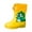 b26-Yellow, variant on KPOPLK Kids Waterproof Rain Boots Children Toddler Easy-On Lightweight Rubber Shoes Cute Print Boys Girls Pull On Handles(Yellow,6)