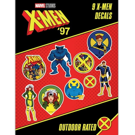 Marvel X-Men Decals – Set of 9 Cyclops Rogue Beast Logo Retro Comic Vinyl Stickers for Water Bottle Laptop Car Truck Waterproof Bumper Stickers XMen Decals