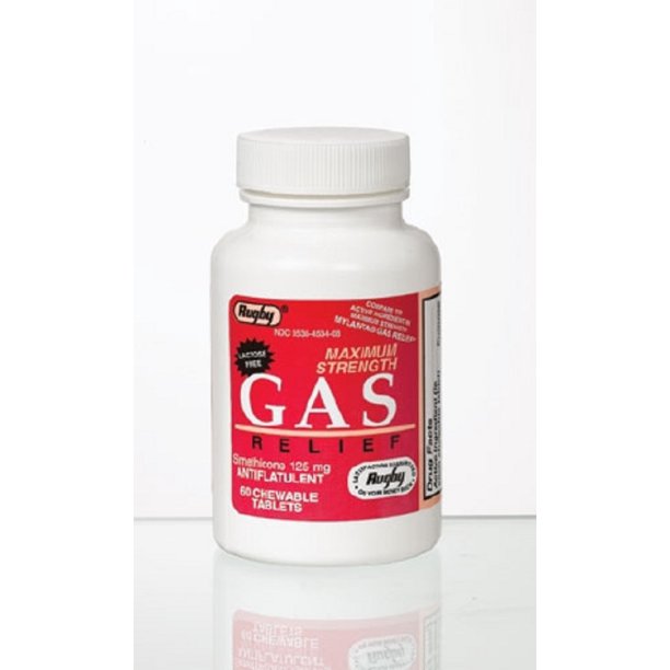 Major Gas Relief 125 mg Strength Chewable Tablet 60 per Bottle