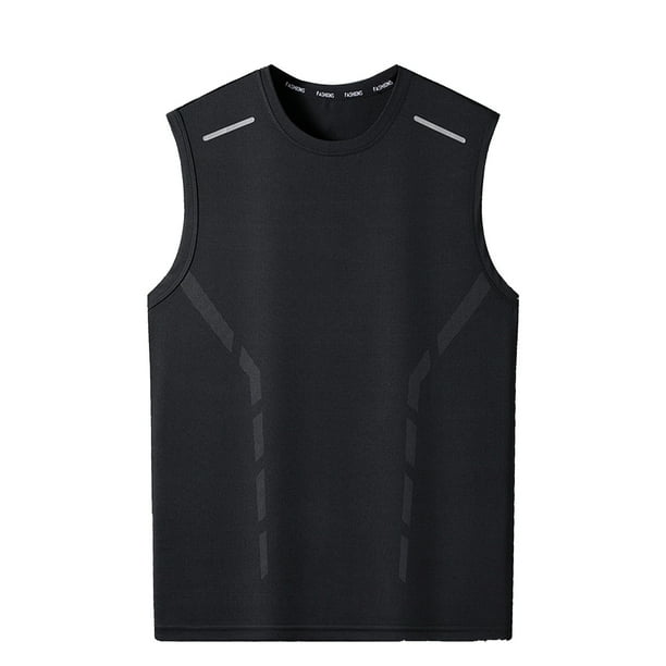 pstuiky Camisetas sin mangas, Blusa deportiva sin mangas ajustada de color sólido informal a la moda para hombre Tops elegantes para mujer m
