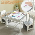 thumbnail image 5 of Kids Table and Chair Set, 3 in 1 Wooden Activity Table with Storage Drawer for Toddlers Drawing, Reading, Crafts, Play, 2 in 1 Detachable Tabletop Table and Chair Set for Home, Nursery, Playroom, 5 of 6