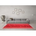 thumbnail image 3 of Ahgly Company Indoor Square Abstract Red Contemporary Area Rugs, 6' Square, 3 of 4